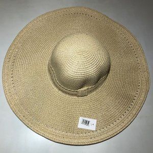 Beach Packable Chin Strap Bow Wide Brim Paper Straw Floppy Women's Sun Hat SPF50